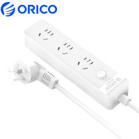 Orico เต้ารับเบ้าไฟสมาร์ทสายไฟต่อยาว1.8ม. 3AC ป้องกันไฟกระชากสำหรับปลั๊กสำนักงานบ้าน