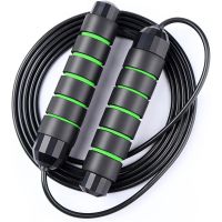 JJYY 1PC Skipping Rope With Ball Bearings Rapid Speed Jump Rope Cable and 6” Memory Foam Handles Ideal For Aerobic Exercise