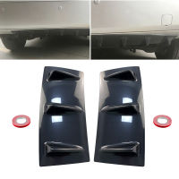 2pcs Universal Car Rear Bumper Lip Diffuser 3 Fin Gloss Black Car Rear Bumper Car Back Spoiler Car-Styling ABS Plastic Top