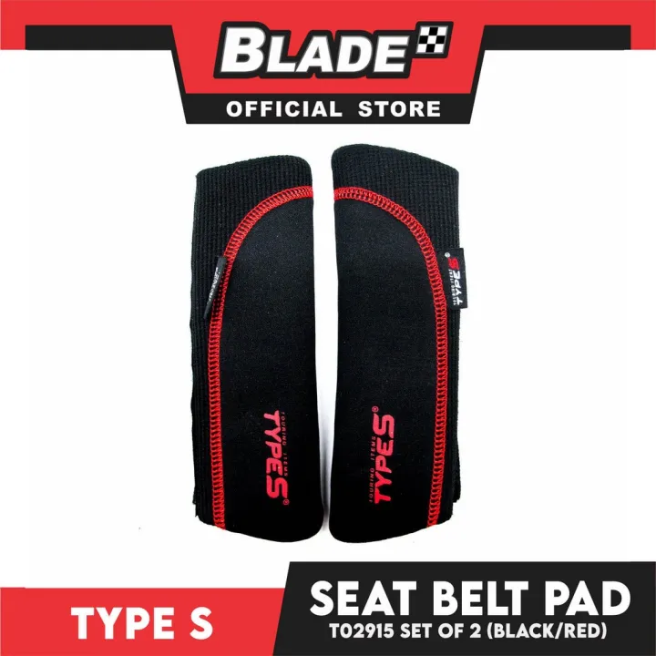 Type S T02915 Seat Belt Pad Set of 2 (Black/Red) Lazada PH