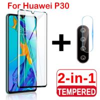 กระจกนิรภัยบน2-In-1 Huawei P30 P20 PRO ปกป้องกระจกอย่างเต็มที่