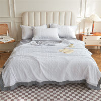 Solid Color Cut Flowers Summer Air Conditioner Quilt Princess Bedspreads Comforter Blanket Quilt Cover Duvet Pillowcase #L