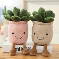 、‘、。； Stuffed Plush Plants Home Ornament Succulent Toys Bedroom Living Room Decoration Creative Potted Pillow For Girls Kids Xms Gift