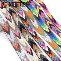 Meetee 5/10Meters 22mm Polyester Jacquard Webbing Strap Bags Shoulder Tape Ribbon Bias Binding Clothing DIY Sewing Accessories Gift Wrapping  Bags