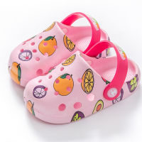 Kids Indoor Slippers Summer Slippers Cartoon Fruit Strawberry Girl Flip Flop Slide Sandals Beach Children Home Floor Shoes