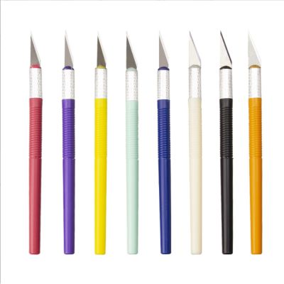 【YF】 MYPOVOS ABS/Scalpel Non-slip Cutter Engraving Craft Blades for Stationery PCB Repair Hand Tools With 5