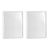 2X PP Pure Frosted Simple Cover Transparent Insert Type 5R 7Inch PP Photo Album/Postcard Book Write Collection 80 Photos  Photo Albums