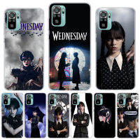 วันพุธAddamsซิลิคอนเคสโทรศัพท์สำหรับXiaomi Redmiหมายเหตุ 10 Pro 10S 11 11S 11T 11E 12 9 9S 9T 8 8T 7 6 5 ฝาครอบกรณีCoque-lfdddd