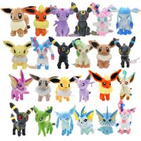 18-20ซม Pokemon Eevee ตุ๊กตาของเล่น Kawaii Umbreon Espeon Vaporeon Jolteon Sylveon Leafeon Flareon จี้ของเล่นอนิเมะตุ๊กตามือ