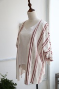 Áo khoác kimono nữ linen bột Anam tay ngắn