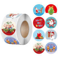 500Pcs/roll Merry Christmas Happy Holidays Thank You Stickers Gift Cards Package Label Seal Sticker