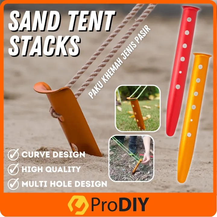 Aluminum Sand Tent Peg Paku Khemah Jenis Pasir Aluminum U Shape Tent