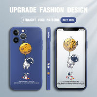 Hpcase เคสเคสสำหรับ Apple iPhone 15 Plus 15 Pro Max 15 Pro การ์ตูนนาซ่ามูนอวกาศนักบินอวกาศพิมพ์ด้านข้างเคสโทรศัพท์ผู้หญิงรูปแบบขอบสี่เหลี่ยมของเหลวปลอกซิลิโคนกล้องคลุมทั้งหมดเคสป้องกันทนแรงกระแทก