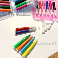 สีเมจิแบบสกล่องแท่งสั่นปากกาสีเมจิก12สีแบบกล่อง