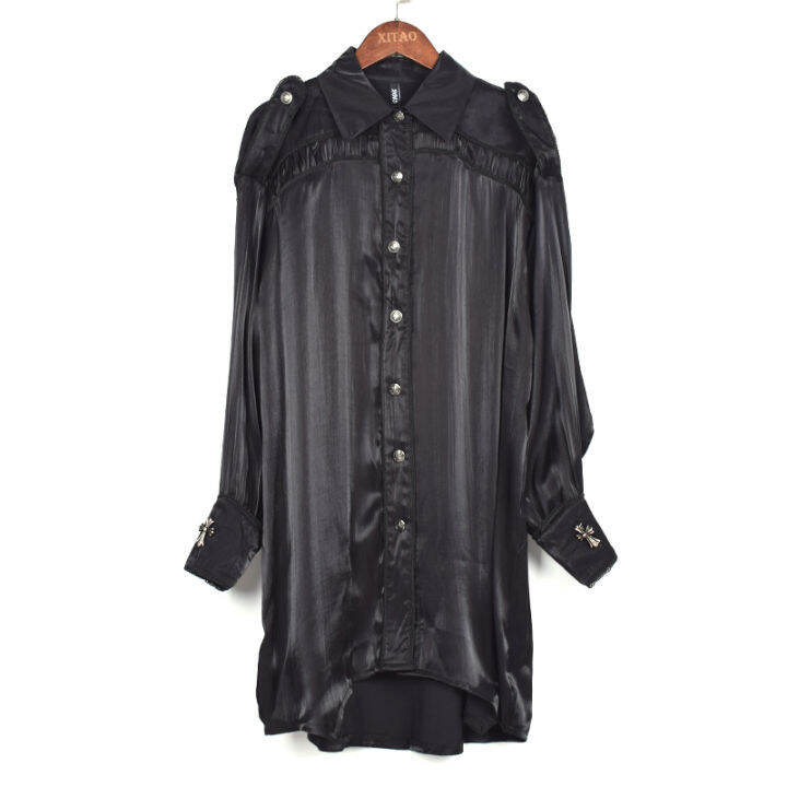 xitao-shirts-advanced-sense-irregular-women-shirt-top