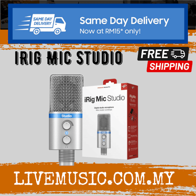 IK Multimedia iRig Mic Studio - Compact Studio Digital microphone, Black /  Sliver | Lazada