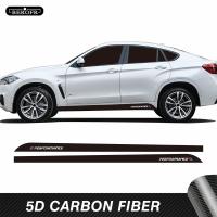 For BMW X6 M F16 F86 F71 F72 G06 Car Door Side Stripes M Performance Long Bid Sticker Body Sport Racing skirts Decal Accessories