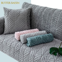 Modern Winter Plush Sofa Cover Non-slip 3-seater Sofa Cushion Covers For Living Room Quilted Solid Color Couch Slipcover Towel