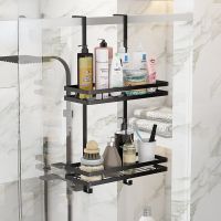 Hanging Rack Stainless Steel Bathroom Shelf Without Drilling Door Rear Hook Bedroom Coat Hook Bathroom Shower Gel Storage Bathroom Counter Storage