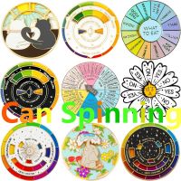 hot【DT】 Complementary Colors Can Spinning Pin Enamel Brooch Alloy Metal Badges Lapel Pins Brooches for Backpacks Jewelry Accessories