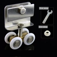 4 pcs/set Shower room hanging wheels Door Rollers Shower Room Pulley Bathroom Roller Glass Door Wheels Furniture Hardware