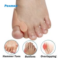 ✘✳ Pexmen 2Pcs Big Toe Separator Bunion Cushions Protectors Bunion Pad Toe Spacer Bunion Corrector Bunion Relief with Gel Shield