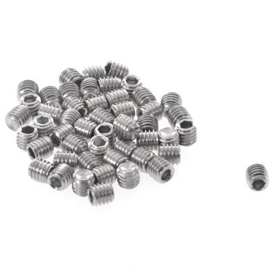 50pcs M3x3mm Stainless Steel Hex Socket Set Cap Point Grub Screws Silver
