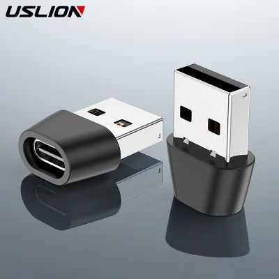 USLION Type C To USB 2.0 OTG Adapter Female Adapter Converter For Samsung S20 Xiaomi Huawei Macbook TypeC To USB A Data Charger