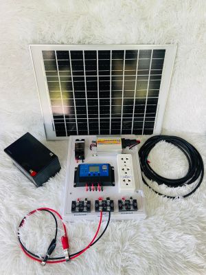 ชุดนอนนา ชุดคอนโทรล ชาร์จเจอร์ โซล่าเซลล์  พลังงานแสงอาทิตย์ ระบบ12v to  220V รุ่น 220W พร้อม แผงโซล่าเซลล์ แบตเเตอ