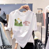 kr031พร้อมส่ง**สินค้ามาใหม่** เสื้อยืดคอกรมแฟชั่น แขนสั้น ลายGreen Tree เนื้อผ้านุ่ม ใส่สบาย ไม่ร้อน ผ้าไม่หนาไม่บางเกินไป unisex