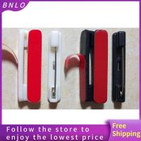 BNLO เข็มกลัดโลหะพลาสติกและกาวฟองน้ำสีดำกาวสีขาวหมุดแกนหลังแบนจี้สำหรับทำเครื่องประดับทำชิ้นส่วนงานฝีมือกลับความปลอดภัยเครื่องประดับอัญมณี