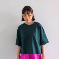 Fortune Palette เสื้อ Crop T-Shirt สี Green ฟรีไซส์