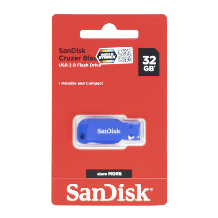 sandisk-cruzer-blade-usb-2-0-flash-drive-32gb-blue-สีน้ำเงิน-ของแท้-รับประกันสินค้า-5-ปี