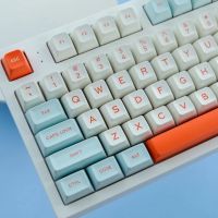 Keycaps Keycaps P กุญแจหมวกระเหิดแซลมอน XDA สำหรับคีย์บอร์ดแบบกลไกน่ารัก