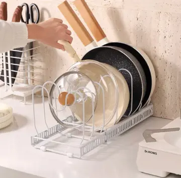 Kitchen Storage Rack, Telescopic Pot Lid Holder, Tableware