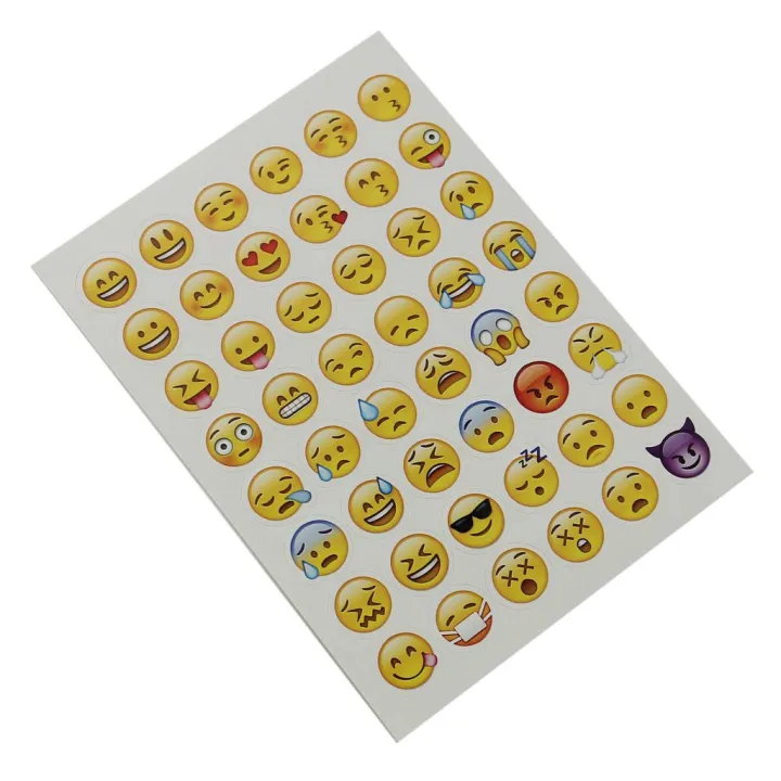 Blesiya 20 Sheets Die Cut Emoji Sticker for Phone Laptop Decor Lazada