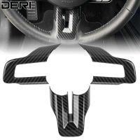 ☃❏ 3PCS Carbon Fiber Steering Wheel Cover Trim For Ford Mustang 2015 2016 2017 2018 2019 Car Accessories Interior Decoration Style