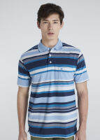 เสื้อโปโลแขนสั้นผู้ชายมีกระเป๋า Maximo Dente คอปก ลายริ้ว คลาสสิค สไตล์ยุโรป สำหรับผู้ใหญ่ รุ่น CV-46-2 เริ่มตั้งแต่Size S-8XL (jumbo)