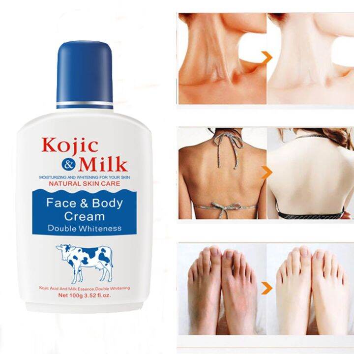 kojic acid milk face body lotion whitening moisturizing kojic acid