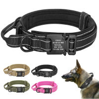 Personalzied Tactical Dog Collar Military Nylon Pet Collar Customized Pet Collar With Quick Control Handle for Large Dogs