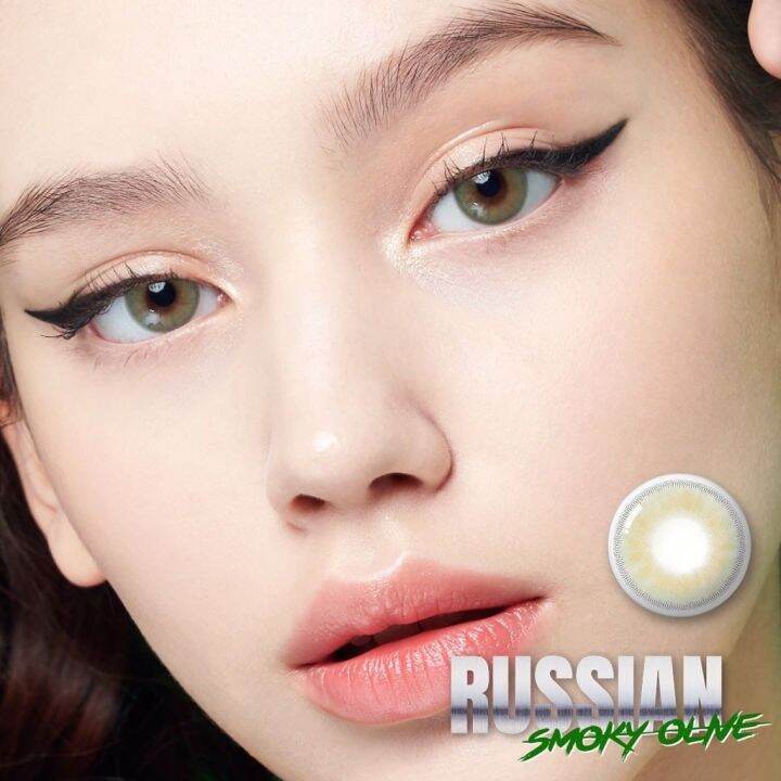 olens-russian-smoky-คอนแทคเลนส์เกาหลี-รายวัน-รุ่นใหม่-สีolive