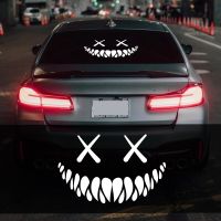 Demon Smiling Face Car Stickers Rear Windshield Car Sticker Funny Auto Body Styling Decoration Window Sticker Vinyl Waterproof Vinyl Flooring