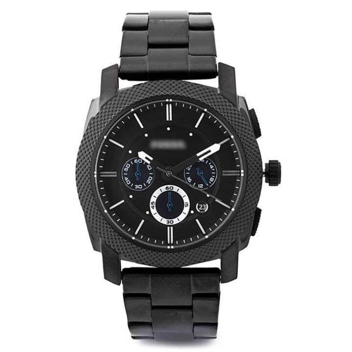 Fossil Men Machine Black Chronograph Ion Pleated Watch FS4552 Lazada