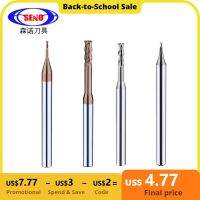 SENO Micro Carbide End Mill 3xD เครื่องตัดการประมวลผลซี่โครง CNC คอยาวลึกเส้นผ่านศูนย์กลางขนาดเล็ก 0.6 มม. 0.7 มม. 1 มม. 1.5 มม. 2 มม. 3 มม. 0.8 มม. 4 มม