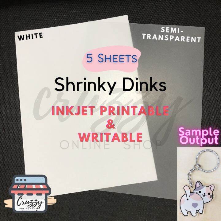 (5 pcs) A4 Shrinky Dinks / Shrink DIY Artworks 5 SHEETS (Inkjet ...