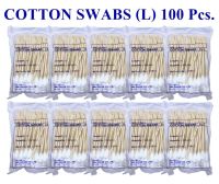 COTTON SWABS THAI GAUZE ไม้พันสำลี/สำลีพันก้าน ความยาว 6 เบอร์ L 100 ชิ้น/ห่อ