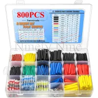 800PCS Solder Seal Wire Connectors amp; Heat Shrink Tubings Insulated Waterproof Electrical Butt Terminals Shrink Wrap Tubes