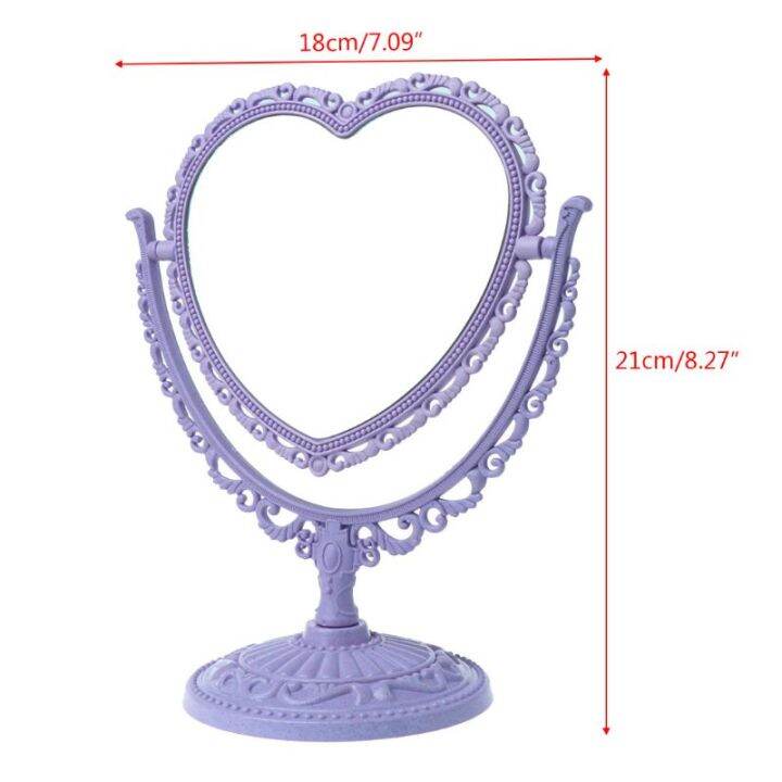 2sides-heart-shaped-makeup-mirror-rotatable-stand-table-compact-mirror-dresser-831e