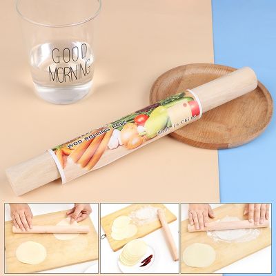 Natural Wooden Rolling Pin Making Cake Pizza Bread Noodles Dumpling Kitchen Cooking Tool