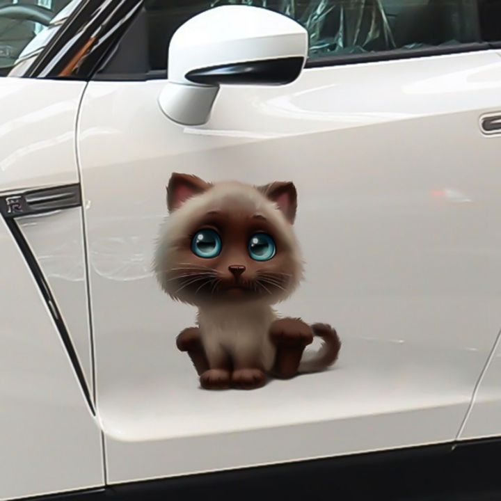 ซินซู-สติกเกอร์ติดรถยนต์ลาย3d-น่ารักการ์ตูนแมวสติกเกอร์รถม่าย